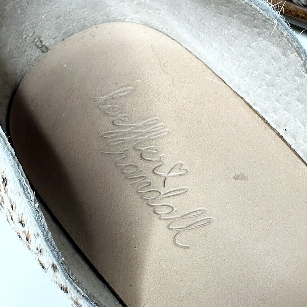 Loeffler Randall Pony Hair Animal Print D'Orsay Flats Size 7.5 - Picture 4 of 12